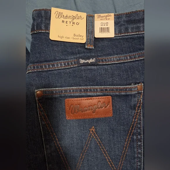 Wrangler Retro Bailey Women's Dark Blue Boot Cut Jeans - Picture 2 of 2